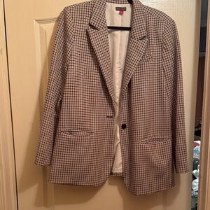 Vince Camuto Black and White Checkered Blazer